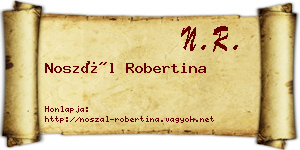 Noszál Robertina névjegykártya